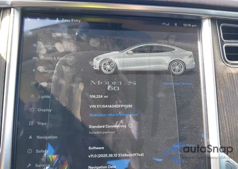 2013 Tesla Model S from USA, damaged, VIN 5YJSA1AG8DFP13291